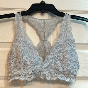 Aeropostale Pale Blue Lace Bralette Size Small